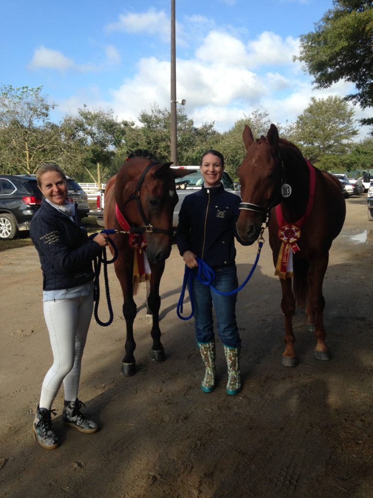 Red Diamond and Susannah with trainer Franziska Seidl and Romano