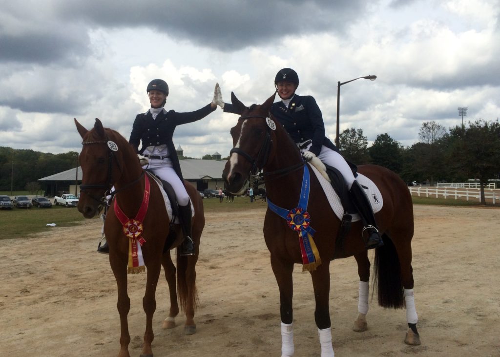 High Five! Susannah Hamlin and Shelley Region 3 Intermediare Freestyle champs